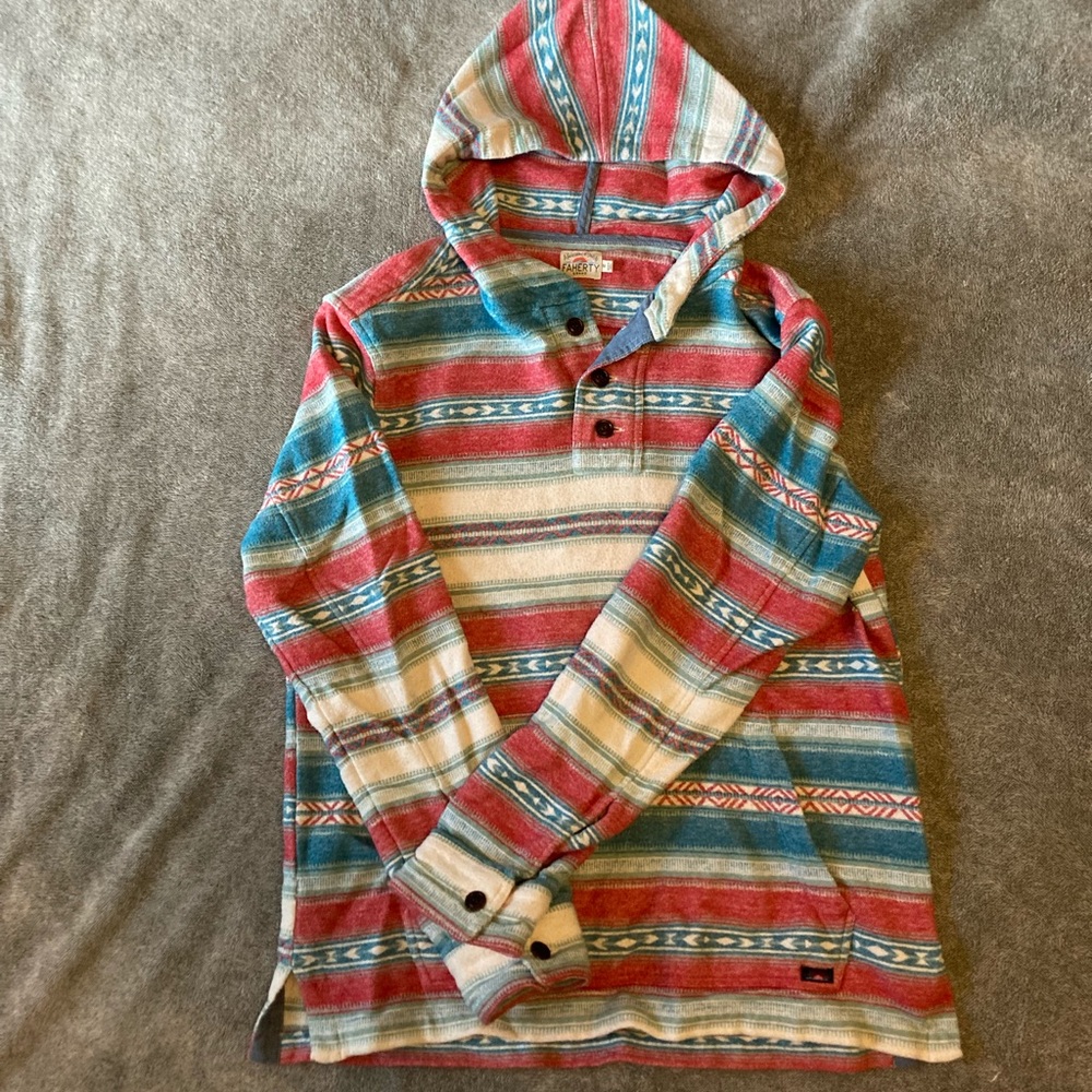Faherty Aztec Sweatshirt, M